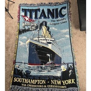 White Star Line Titanic Simply Home Throw Blanket 44” By 66”
